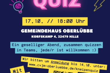 Anmeldung fürs Kneipenquiz ab jetzt offen